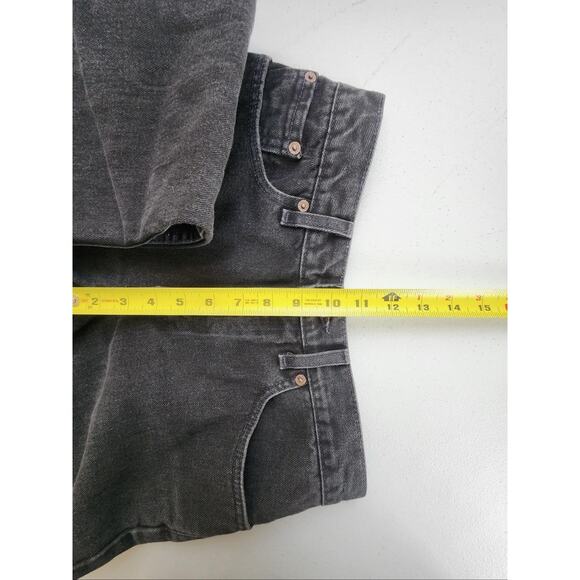 Vintage Levis 505 Jeans Womens 8 L Black Low Rise Straight Leg Denim Red Tab USA - Picture 11 of 13